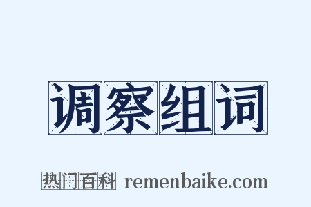 调察组词是什么意思的图片